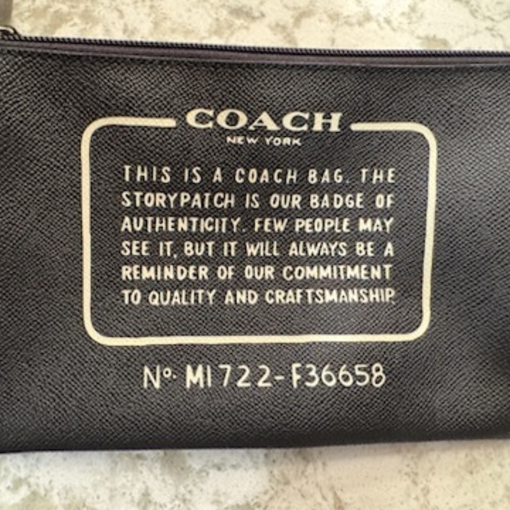 Coach Brown Signature Canvas Tote with Black Trim - Picture 15 of 15